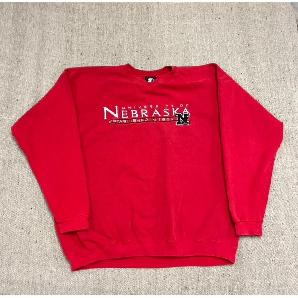 Vintage Nebraska University Sweatshirt Men XXL Red 1990s Starter